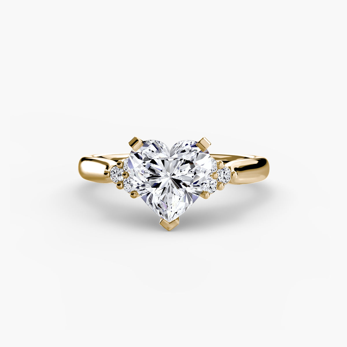 Solitaire with Cluster Shoulders 2 – Ringfassung / Ring setting