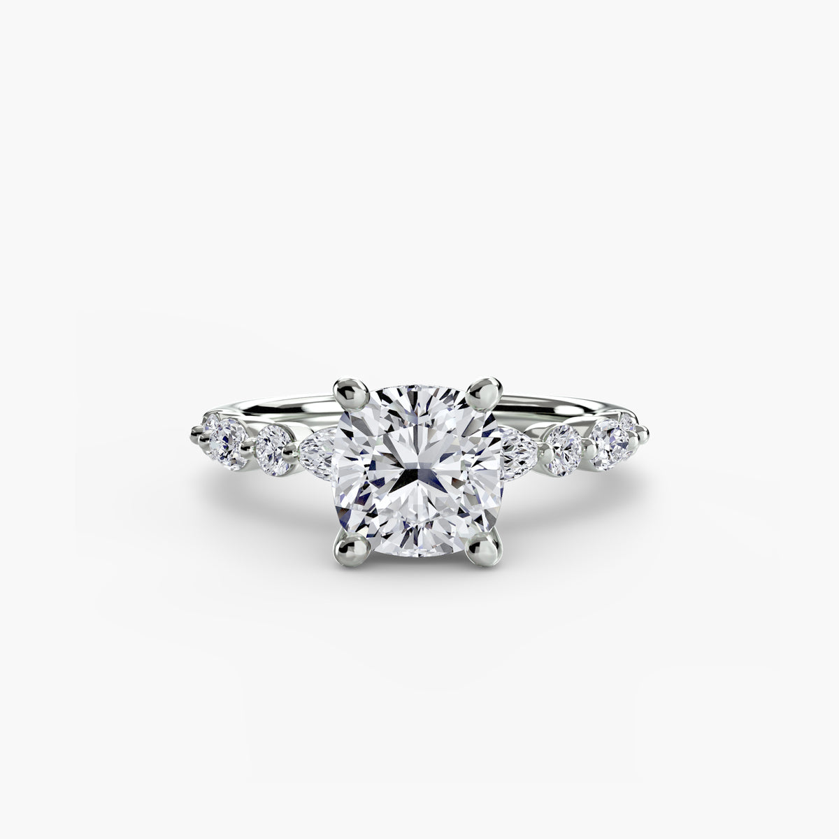 Solitaire with Eternity Pavé 2 – Ringfassung / Ring setting