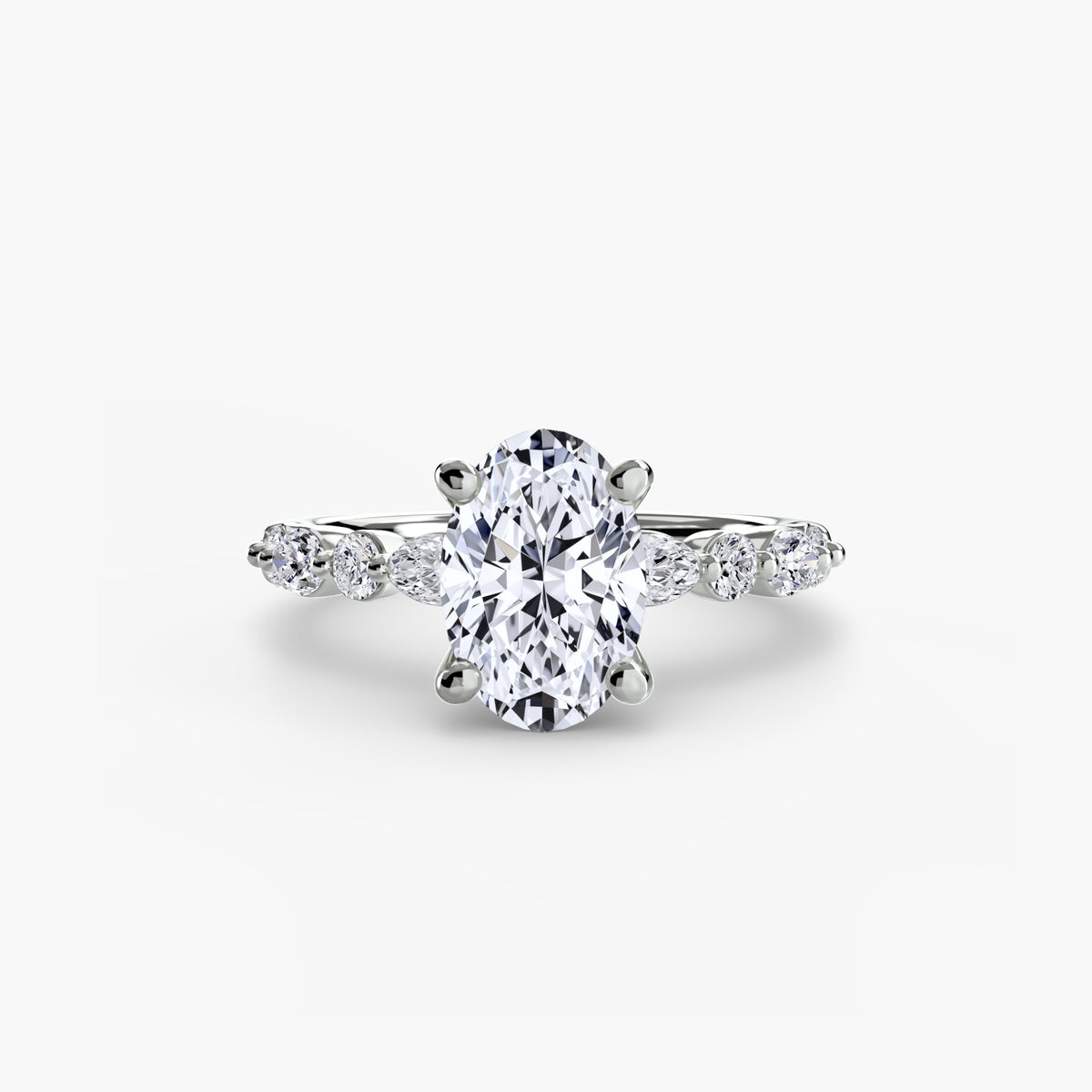 Solitaire with Eternity Pavé 2 – Ringfassung / Ring setting
