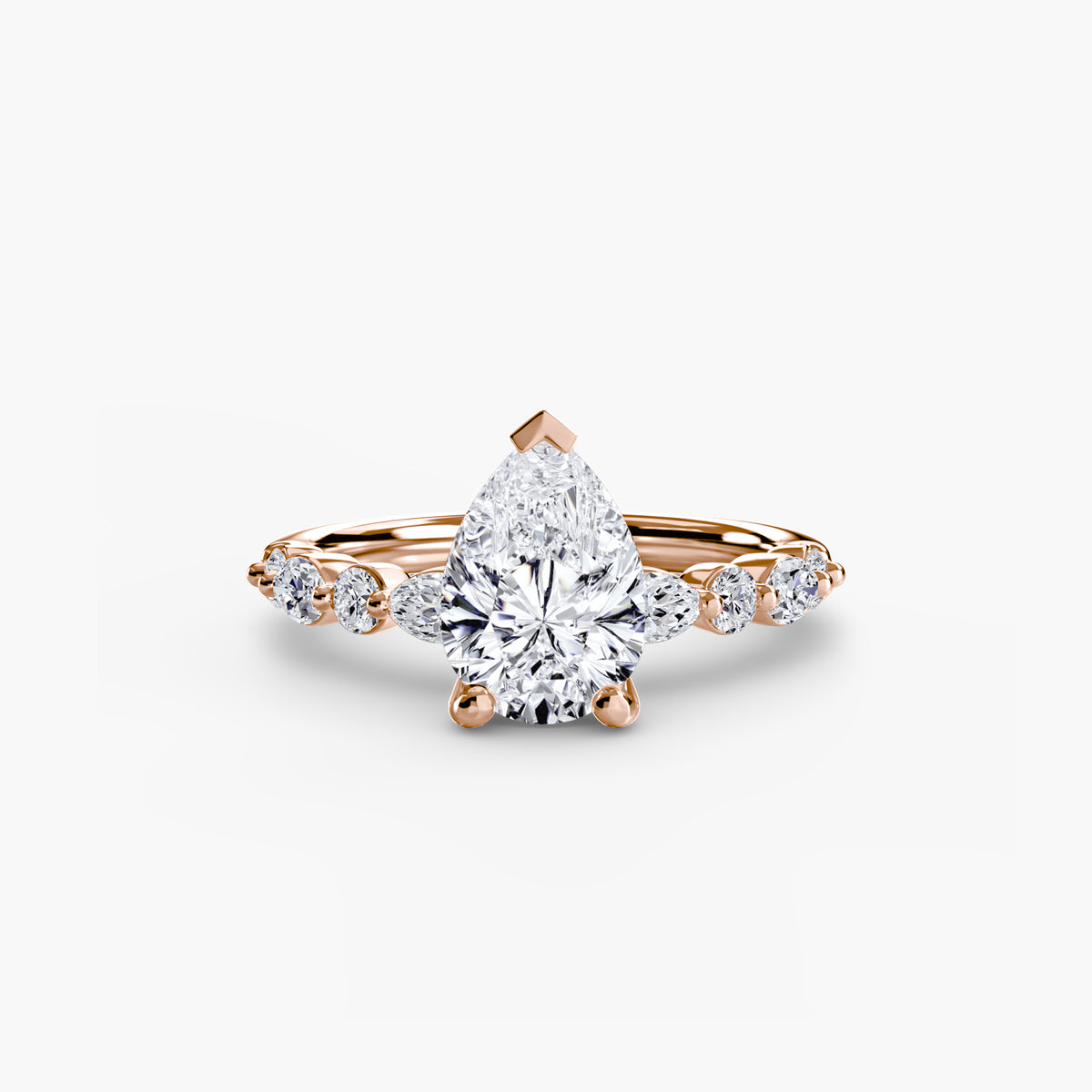Solitaire with Eternity Pavé 2 – Ringfassung / Ring setting
