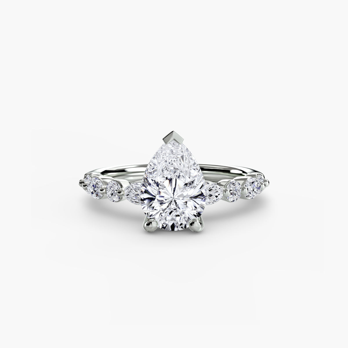 Solitaire with Eternity Pavé 2 – Ringfassung / Ring setting