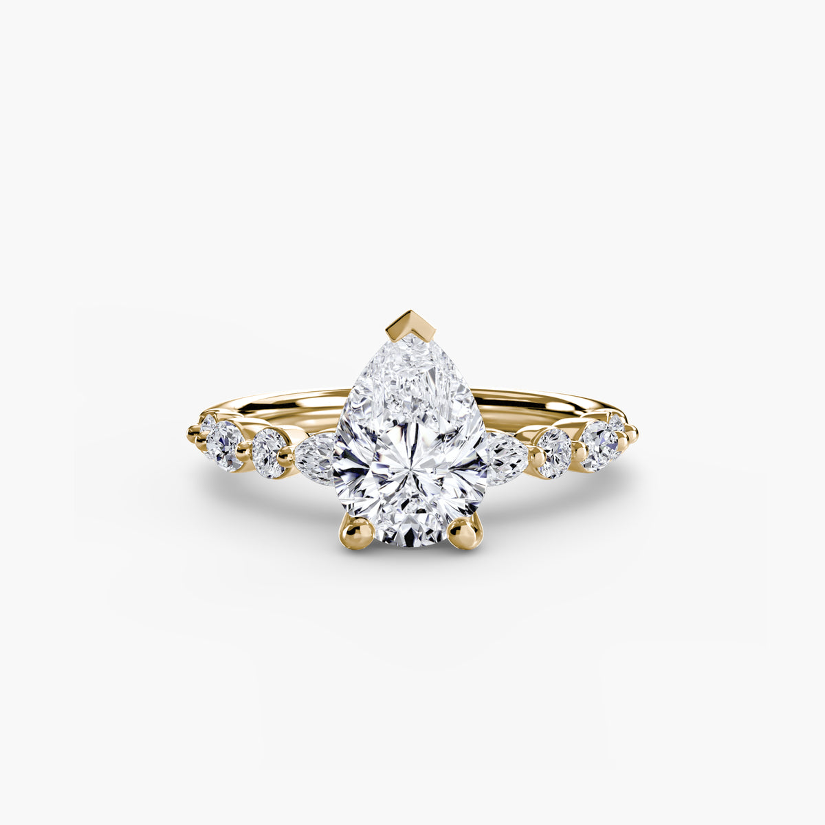 Solitaire with Eternity Pavé 2 – Ringfassung / Ring setting