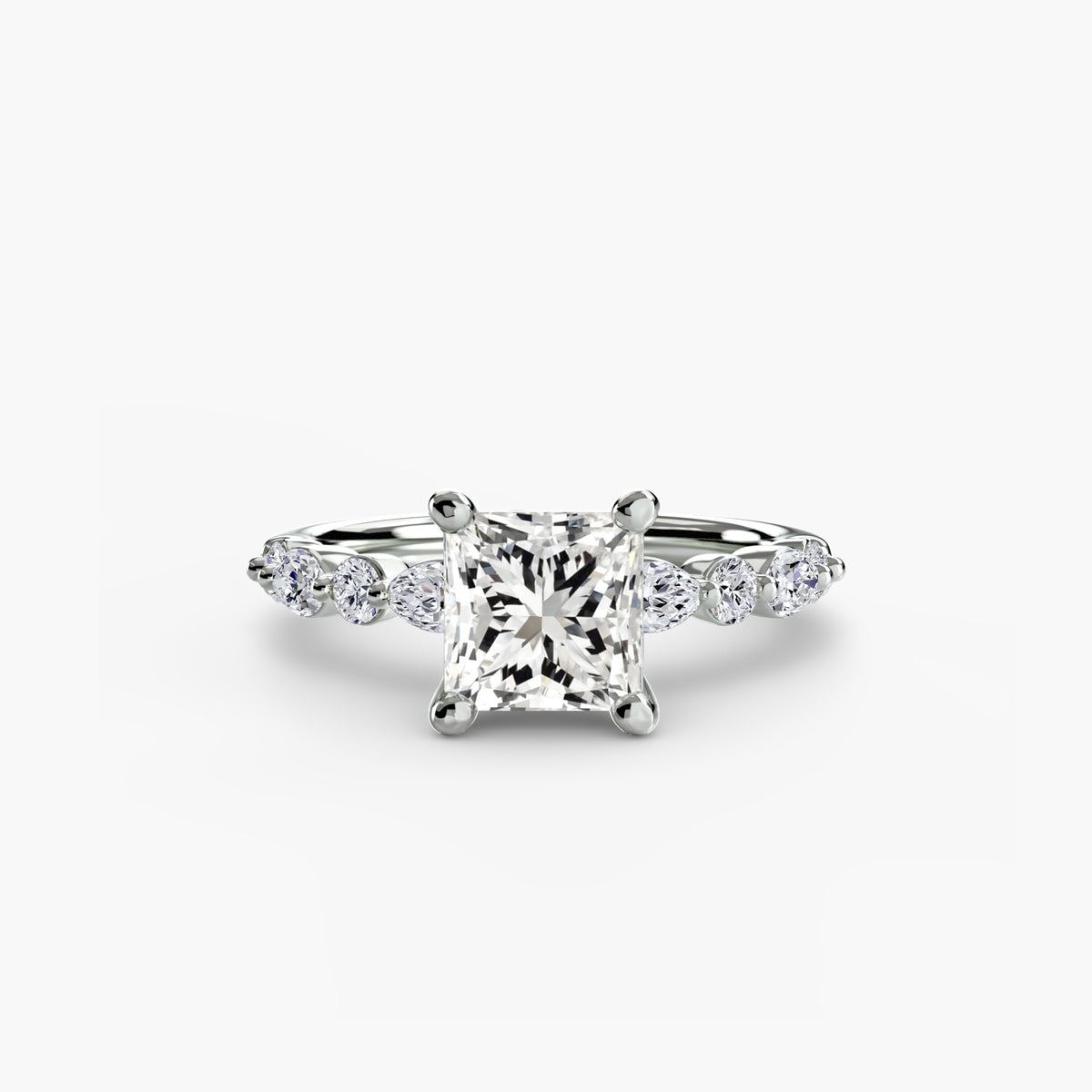 Solitaire with Eternity Pavé 2 – Ringfassung / Ring setting