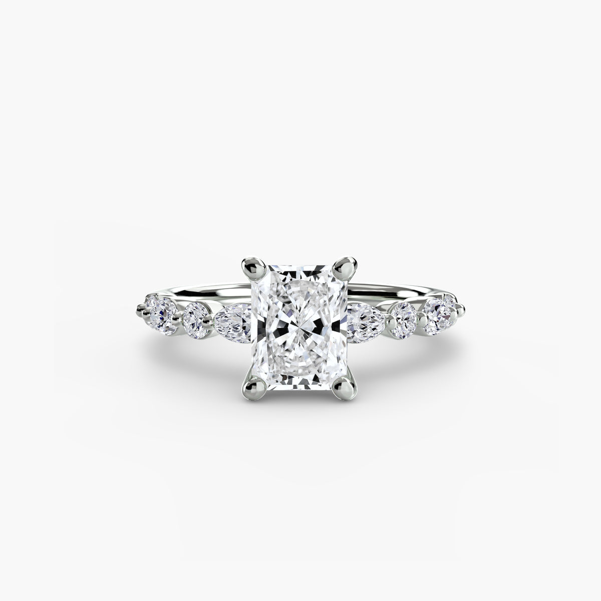 Solitaire with Eternity Pavé 2 – Ringfassung / Ring setting