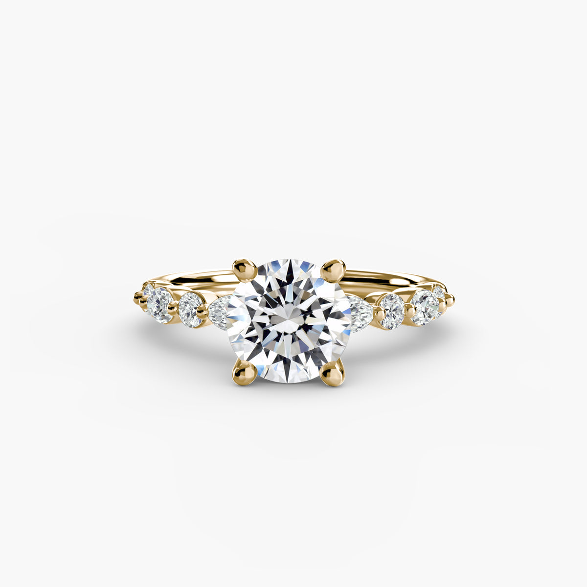 Solitaire with Eternity Pavé 2 – Ringfassung / Ring setting